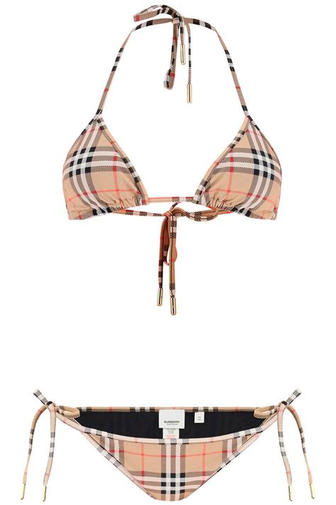 burberry bikini vorne binden|burberry check trim bikini.